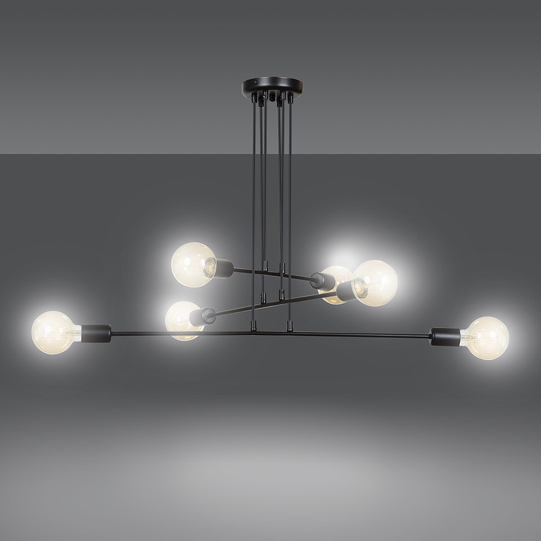 Lampa wisząca MULTIPO Czarny 696/6 - 696/6