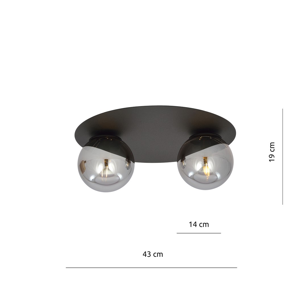 Lampa sufitowa SOLAR Czarny 1128/2 - 1128/2