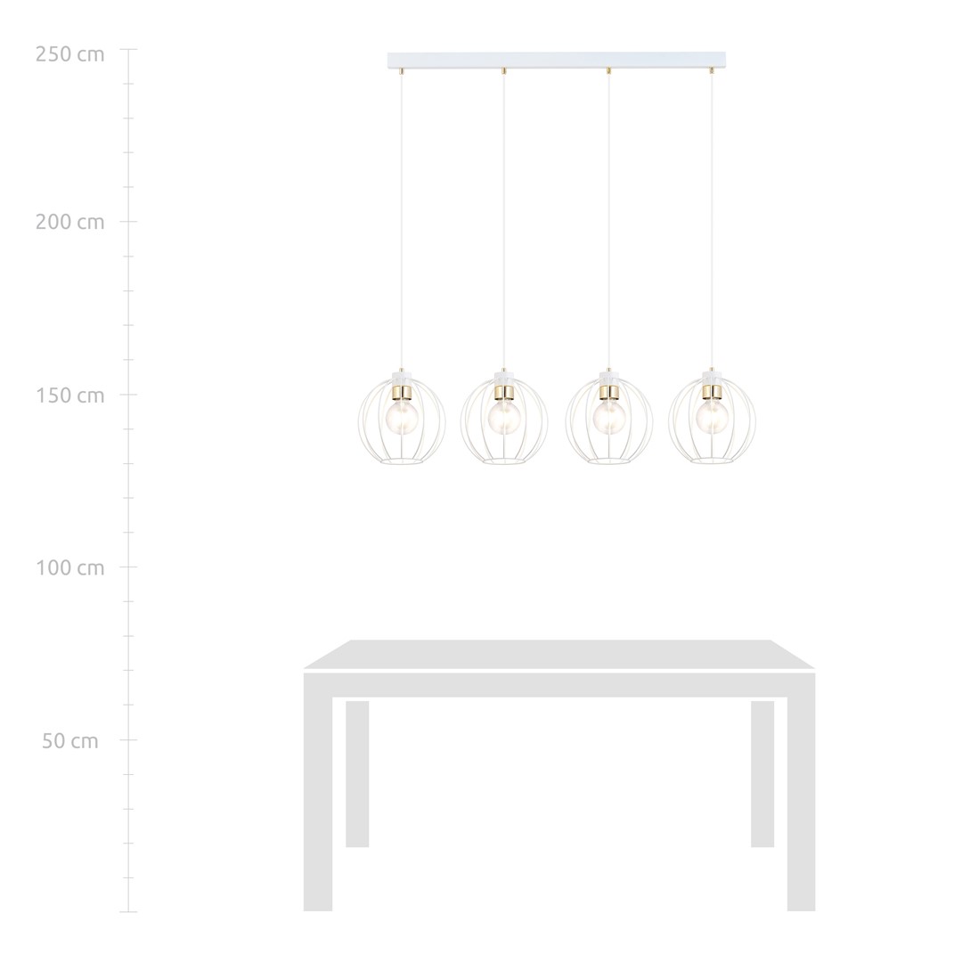 Lampa wisząca GINO Biały/Złoty 1223/4 - 1223/4