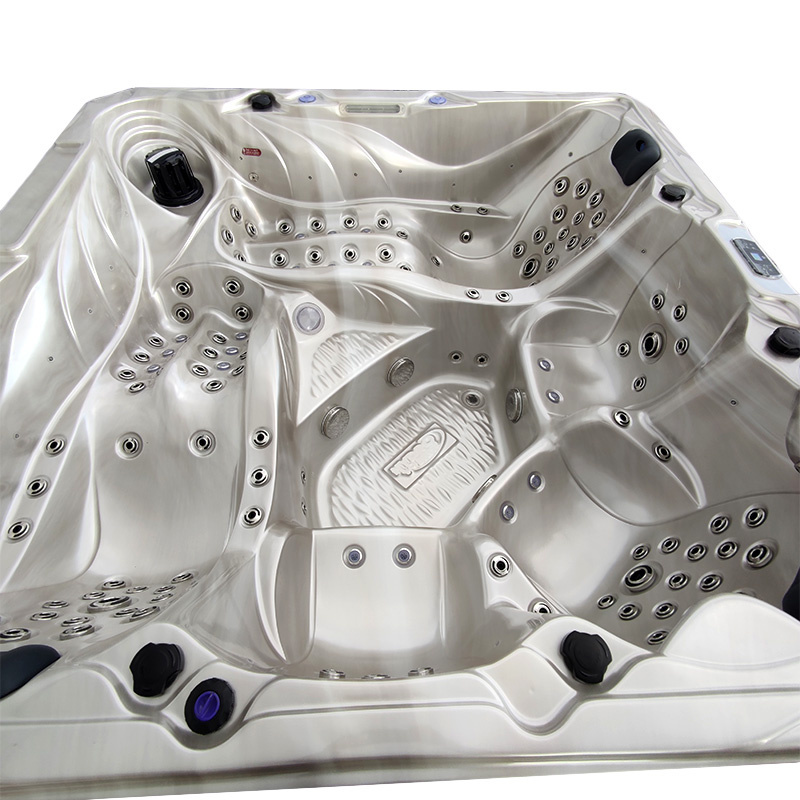 Jacuzzi ogrodowe 5-os. z hydromasażem SPA-702 230x230 cm cappuccino/brązowy - HS_SPA702-2280
