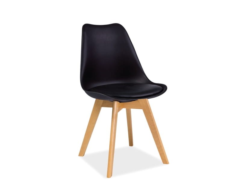Krzesło KRIS drewniane czarne/buk Signal
