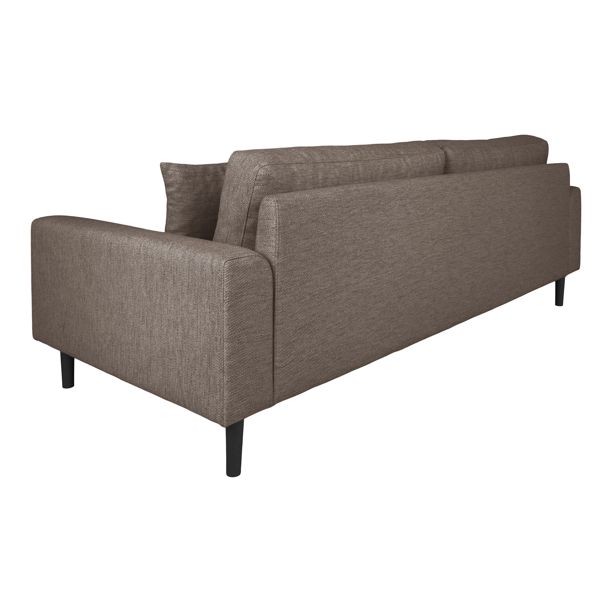Sofa wypoczynkowa 3-osobowa LIDO brązowa, czarne nóżki - 1301754