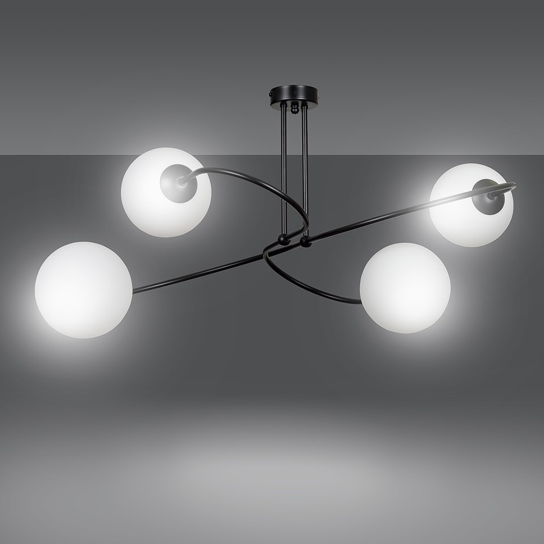 Lampa sufitowa SELBI Czarny 734/4B - 734/4B