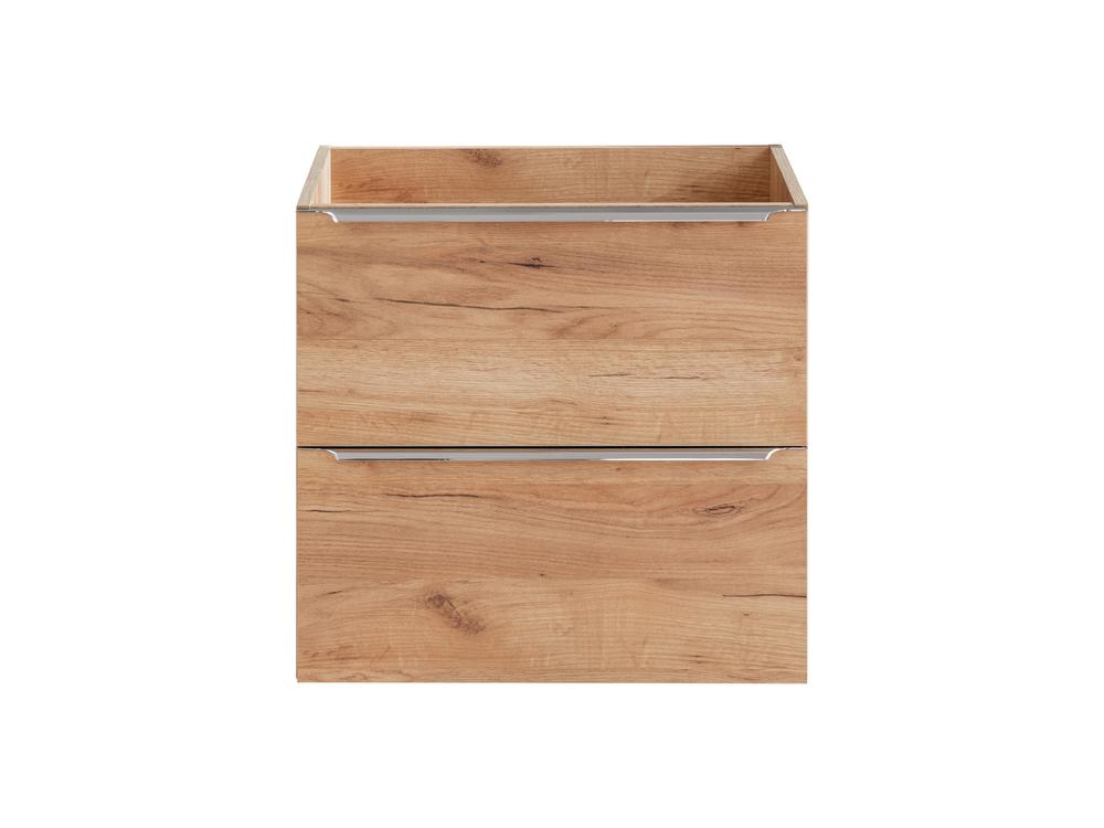 Szafka pod umywalkę CAPRI dębowa z chromowanymi uchwytami 60x57x46cm - CAPRI_OAK_820A_FSC