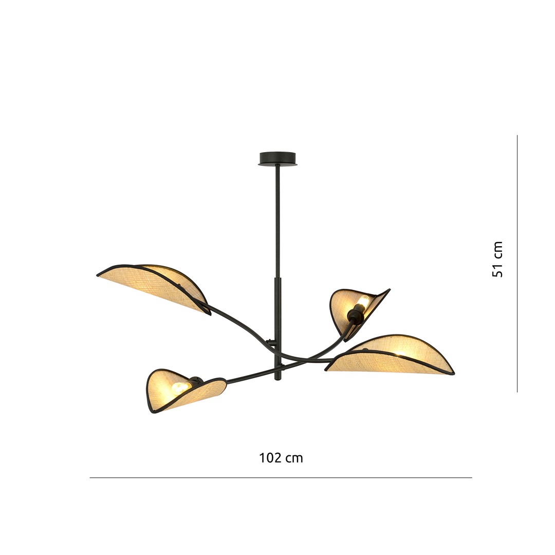 Lampa sufitowa LOTUS Czarny 1108/4 - 1108/4